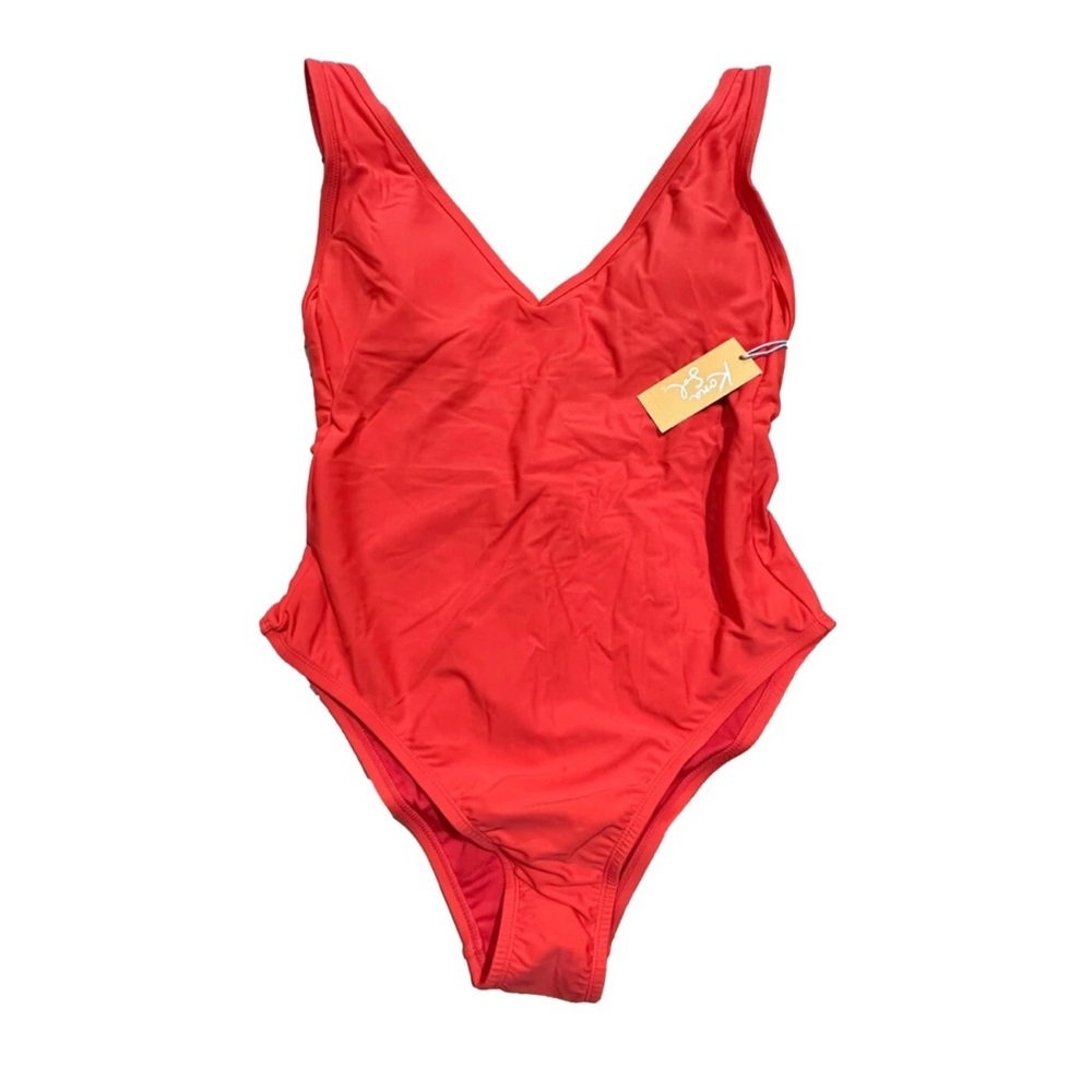 Kona Sol Bold Red One-Piece Swimsuit